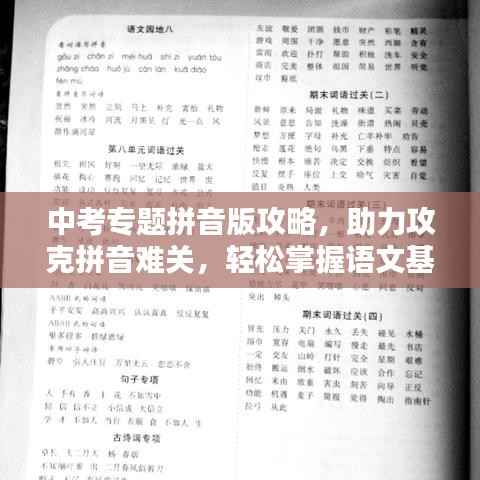 中考专题拼音版攻略,助力攻克拼音难关,轻松掌握语文基础!