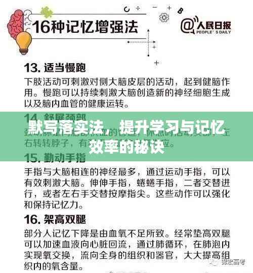 默写落实法,提升学习与记忆效率的秘诀
