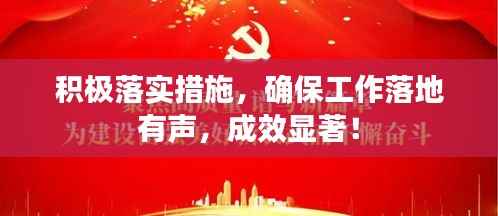 积极落实措施,确保工作落地有声,成效显著!