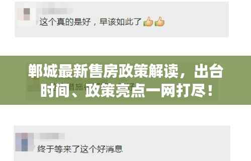 郸城最新售房政策解读，出台时间、政策亮点一网打尽！