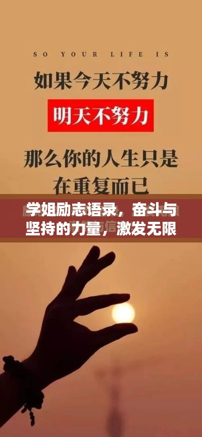 学姐励志语录,奋斗与坚持的力量,激发无限潜能!