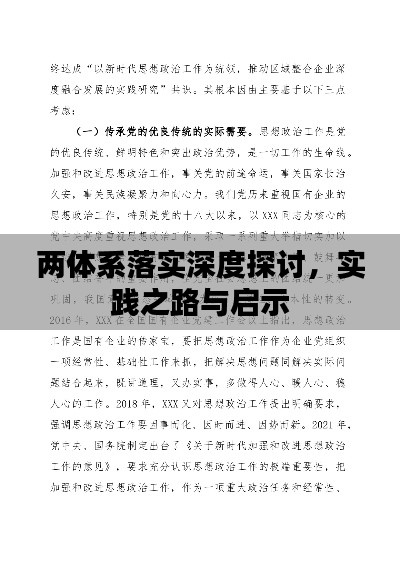 两体系落实深度探讨,实践之路与启示